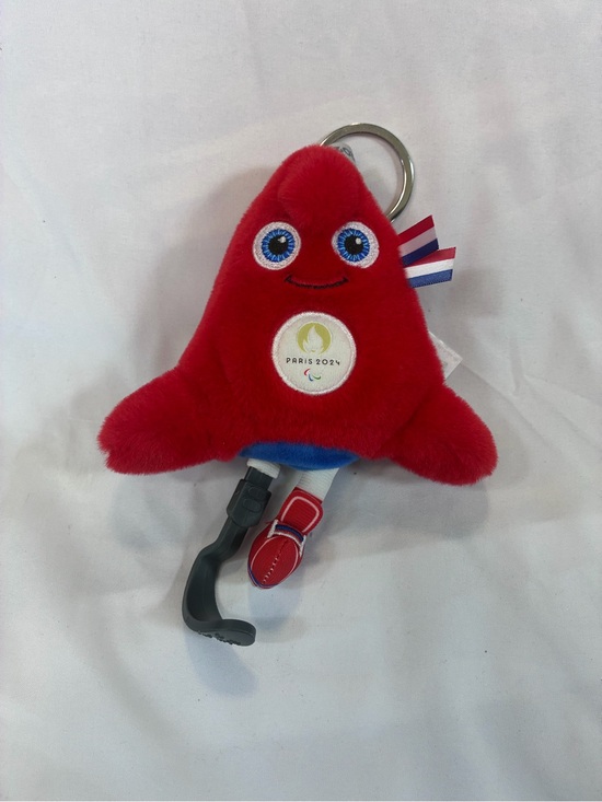 Other - Red Paris 2024 Official Mascot Plush Keychain - Paralympics Prosthetic Leg